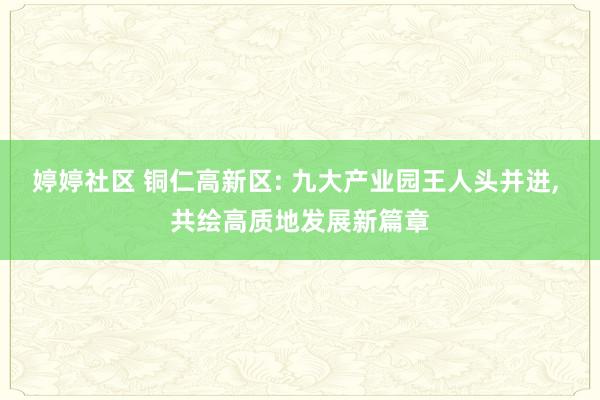 婷婷社区 铜仁高新区: 九大产业园王人头并进, 共绘高质地发展新篇章