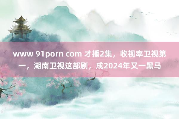 www 91porn com 才播2集，收视率卫视第一，湖南卫视这部剧，成2024年又一黑马