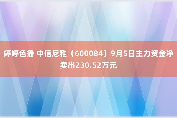 婷婷色播 中信尼雅（600084）9月5日主力资金净卖出230.52万元