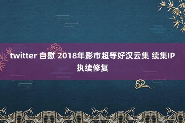 twitter 自慰 2018年影市超等好汉云集 续集IP执续修复