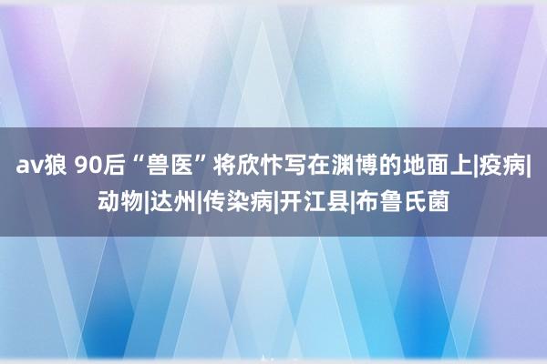 av狼 90后“兽医”将欣忭写在渊博的地面上|疫病|动物|达州|传染病|开江县|布鲁氏菌